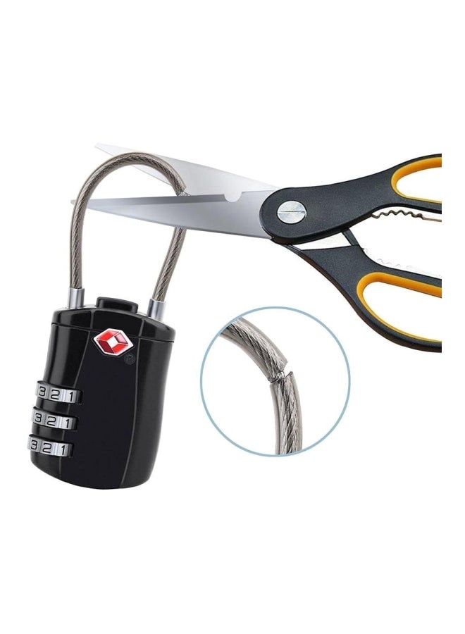 Beauenty - 3-Digit Password Security Luggage Lock Black/Silver - Image 1