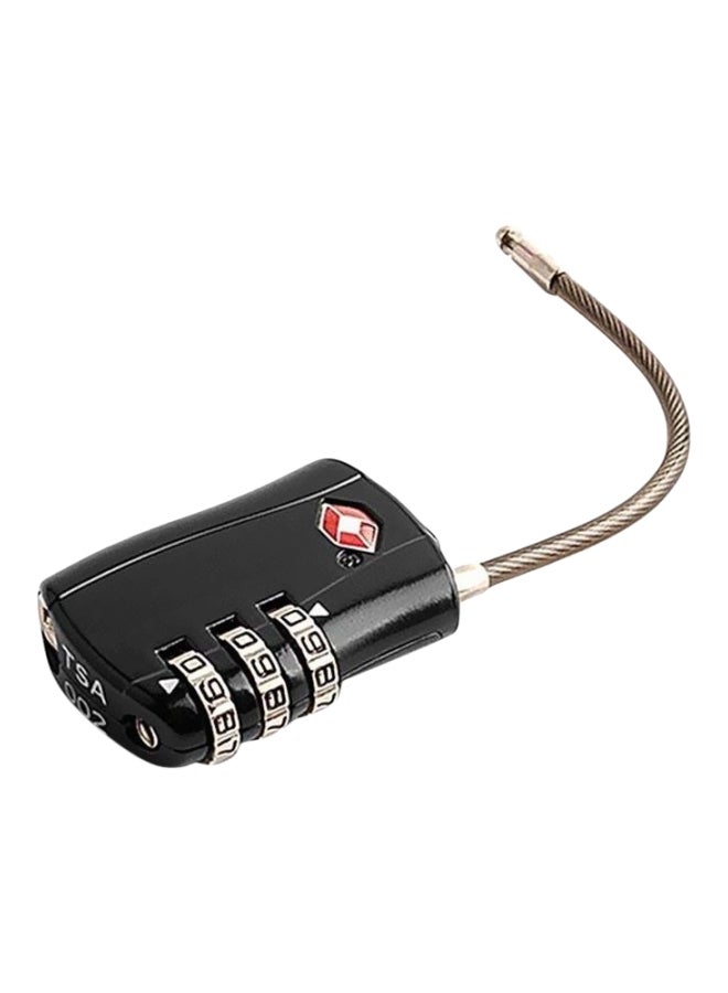 3-Digit Password Security Luggage Lock Black/Silver  - Image 1