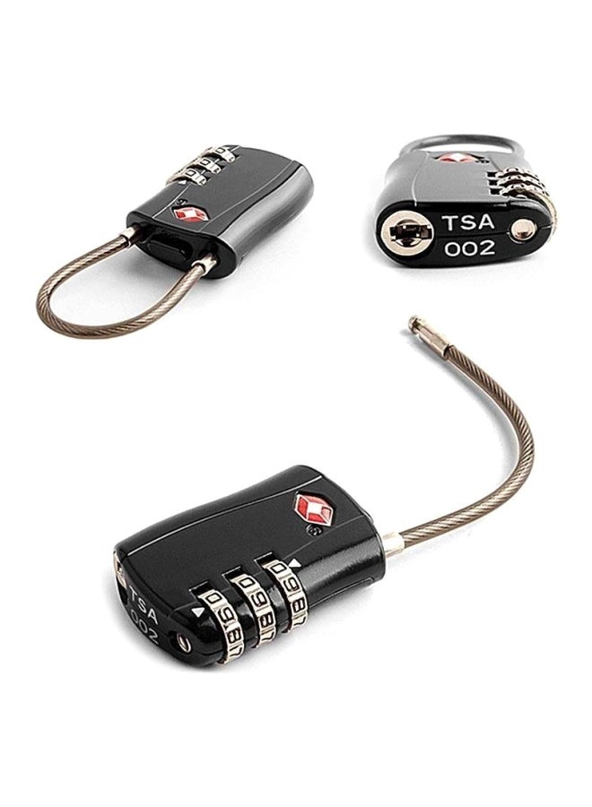 3-Digit Password Security Luggage Lock Black/Silver  - Image 5