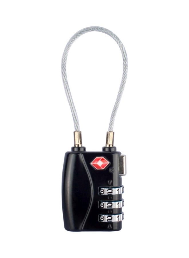 3-Digit Password Security Luggage Lock Black/Silver  - Image 1