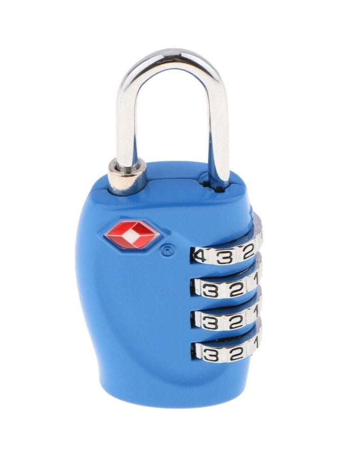 4-Digit Travel Luggage Combination Lock Blue/Silver/Red  - Image 1
