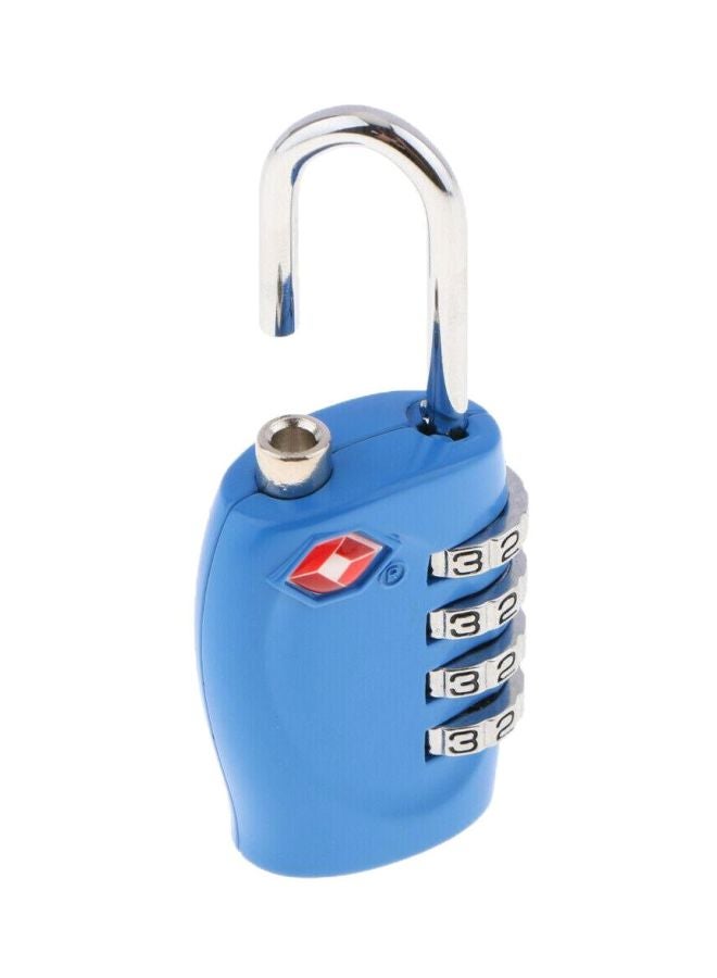4-Digit Travel Luggage Combination Lock Blue/Silver/Red  - Image 2