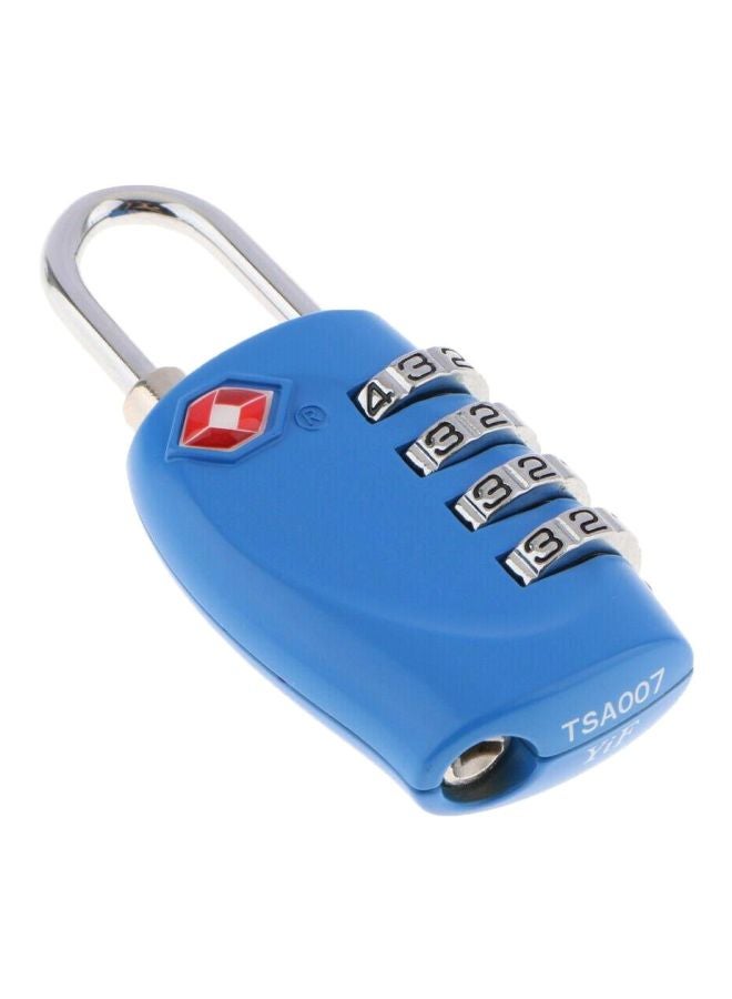 4-Digit Travel Luggage Combination Lock Blue/Silver/Red  - Image 4
