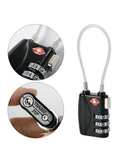 Generic 3-Digit Travel Luggage Combination Lock Black  - Image 3