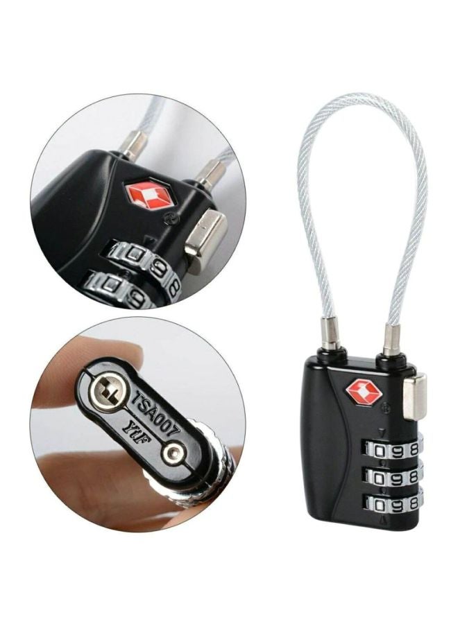 Generic 3-Digit Travel Luggage Combination Lock Black  - Image 3