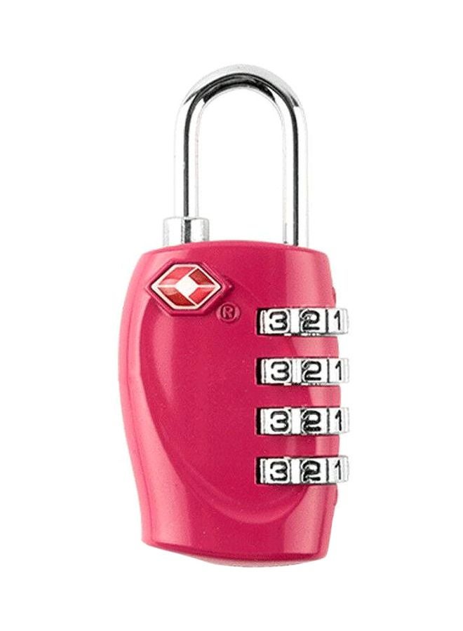4-Digit Travel Luggage Combination Lock Pink/Silver  - Image 1