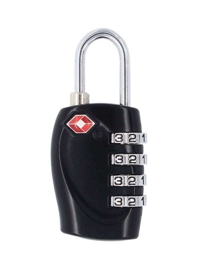4-Digit Travel Luggage Combination Lock Black/Silver  - Image 1