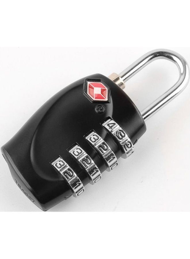 4-Digit Travel Luggage Combination Lock Black/Silver  - Image 2