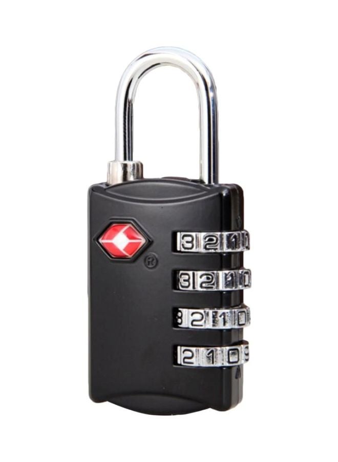 4-Digit Travel Luggage Combination Lock Black/Silver  - Image 1