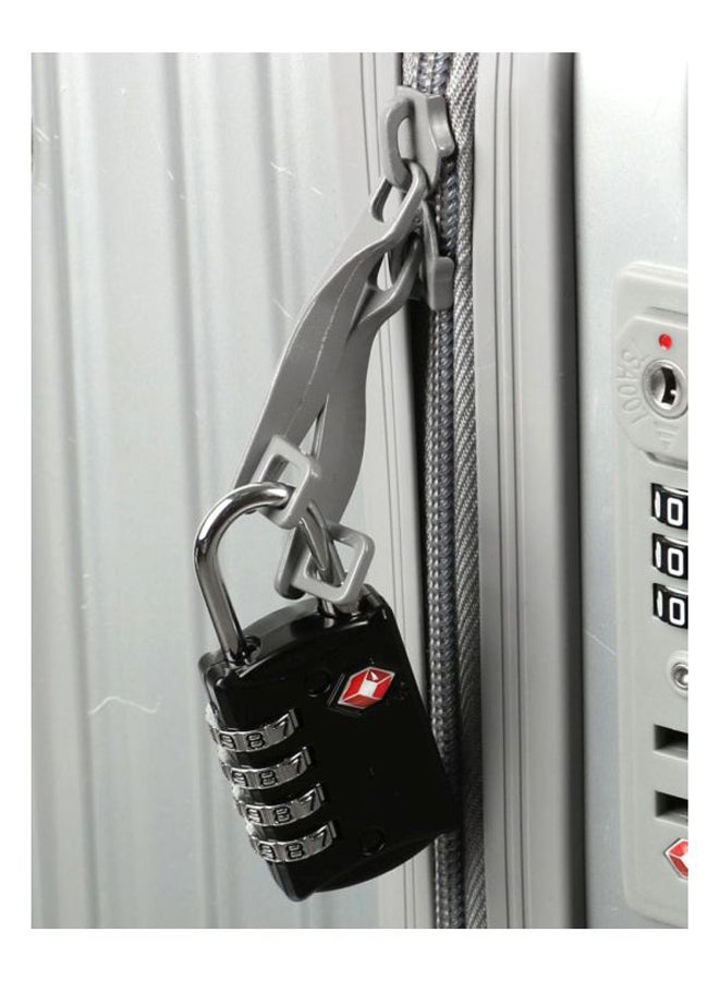 4-Digit Travel Luggage Combination Lock Black/Silver  - Image 5