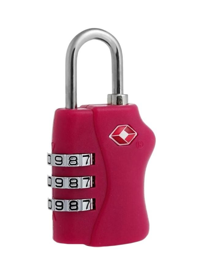3-Digit Travel Luggage Combination Lock Red/Silver  - Image 1
