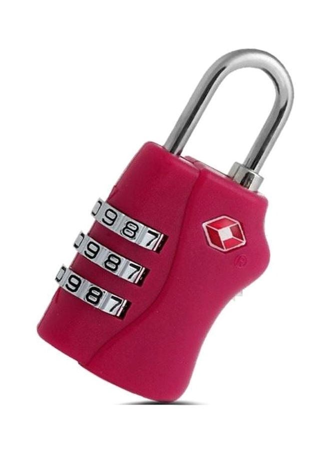3-Digit Travel Luggage Combination Lock Red/Silver  - Image 2