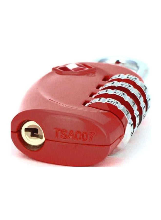3-Digit Travel Luggage Combination Lock Red/Silver  - Image 3