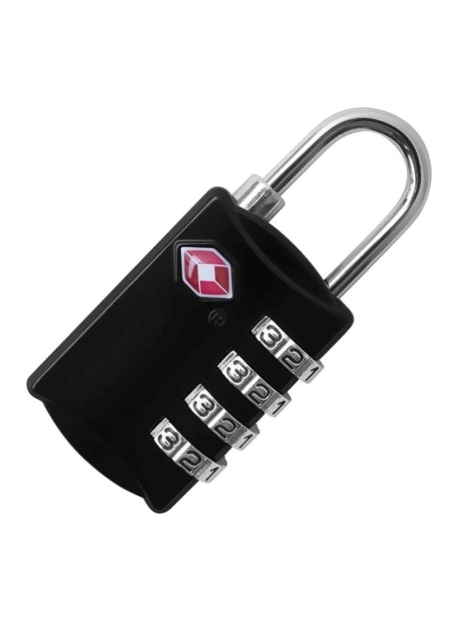4-Digit Password Metal Luggage Lock Black/Silver/Red  - Image 4