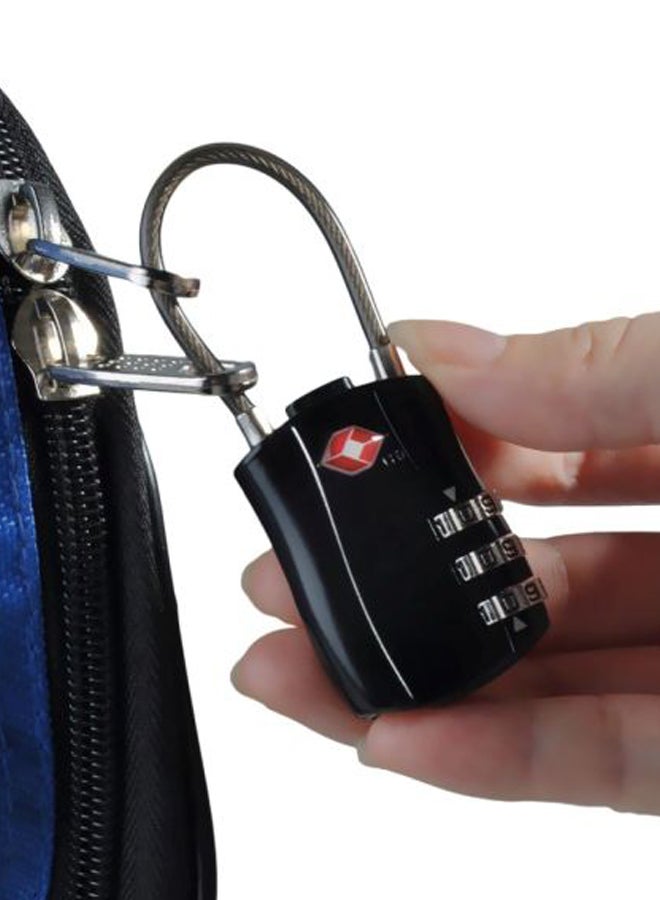 3-Digit Password Metal Luggage Lock Black/Red/Silver  - Image 3