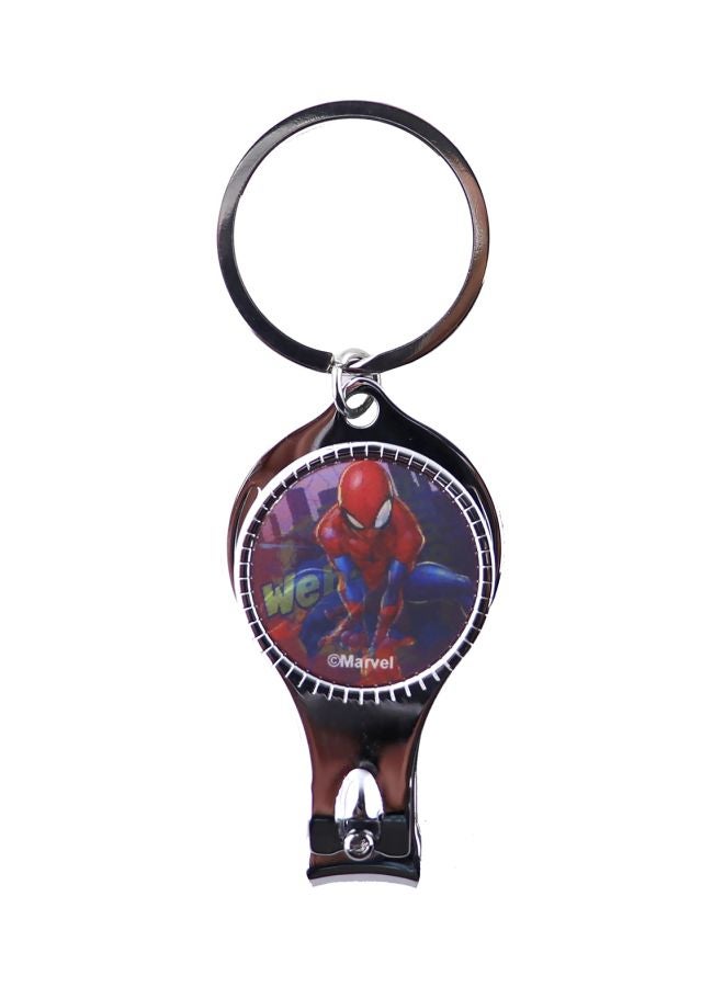 MARVEL Spiderman Themed Key Ring With Nail Clipper Red/Yellow/Silver - Image 1