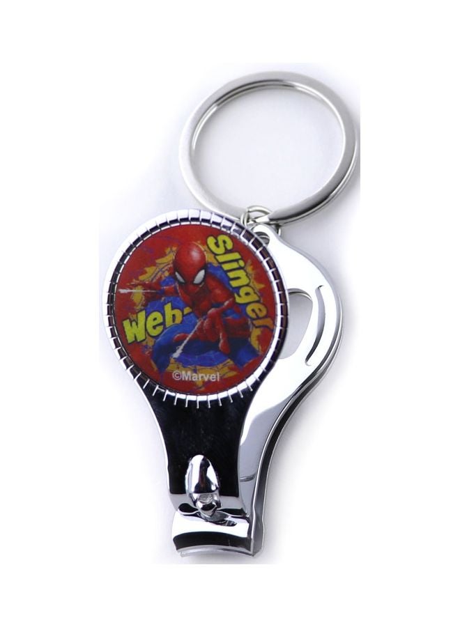 MARVEL Spiderman Themed Key Ring With Nail Clipper Red/Yellow/Silver - Image 2