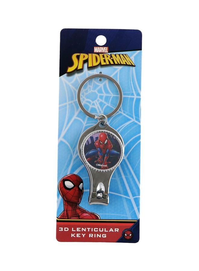 MARVEL Spiderman Themed Key Ring With Nail Clipper Red/Yellow/Silver - Image 3