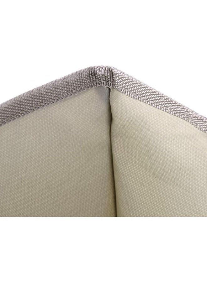 3-Section Foldable Laundry Basket With Aluminum Handles Light Grey - Image 4