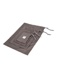 Generic 4-Piece Waterproof Shoe Storage Bag Coffee/White  - Image 5