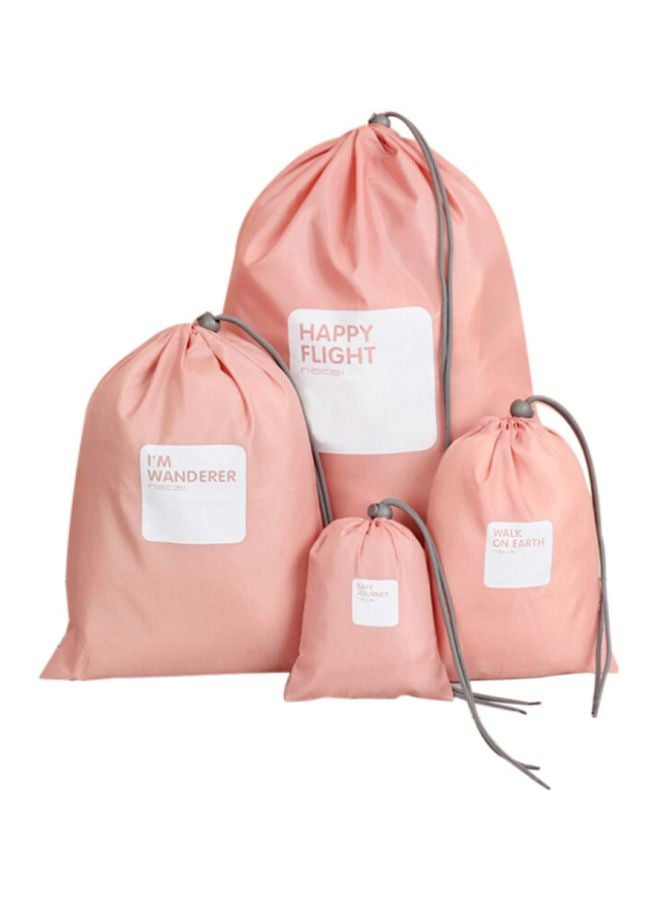 Generic 4 Piece Waterproof Shoe Storage Bag Pink/White  - Image 1