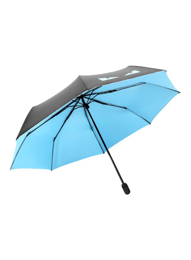 Little Devil Printed Folded Umbrella Blue/Black - Image 1