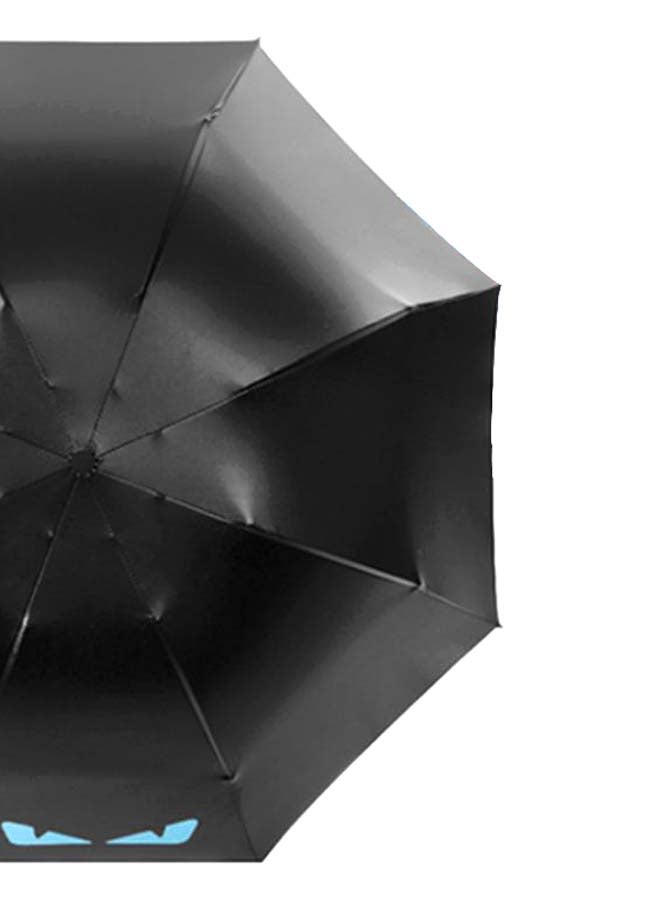 Little Devil Printed Folded Umbrella Blue/Black - Image 3