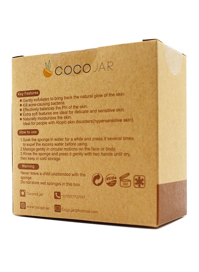 Coco Jar Konjac Cleansing Sponge Yellow  - Image 4