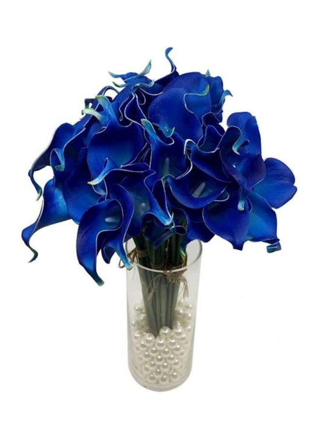 ياتاي 4 باقات زهور زنبق اصطناعية تتضمن 36 زهرة أزرق 5.5 cm - Image 3