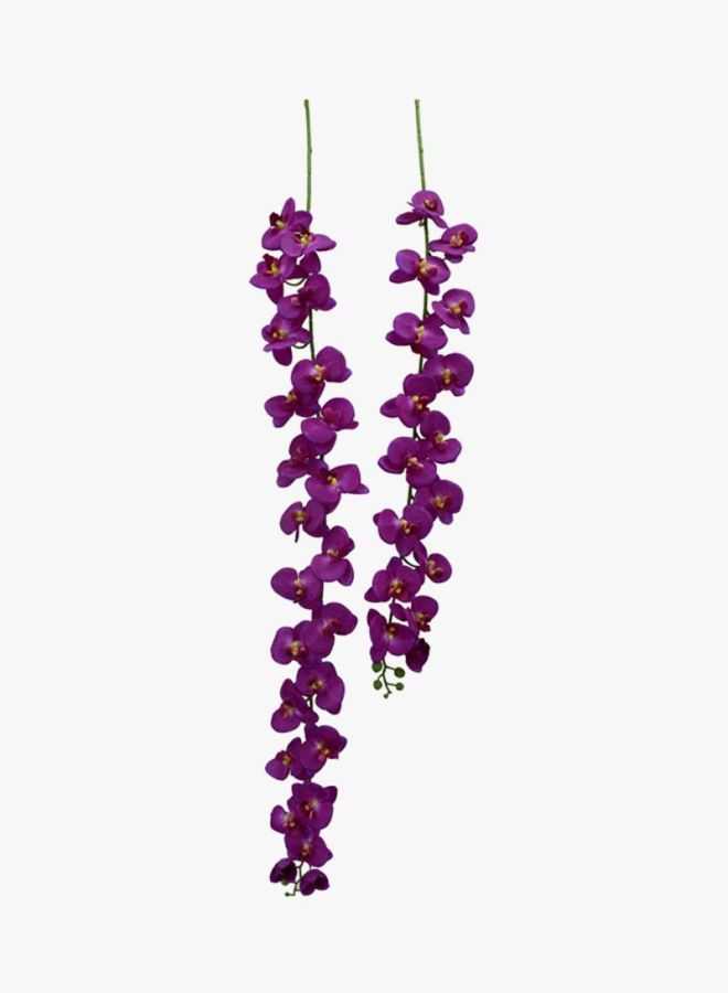 ياتاي زهور أوركيد صناعية معلقة قرمزي داكن 70Ø³Ù†ØªÙŠÙ…ØªØ± - Image 3