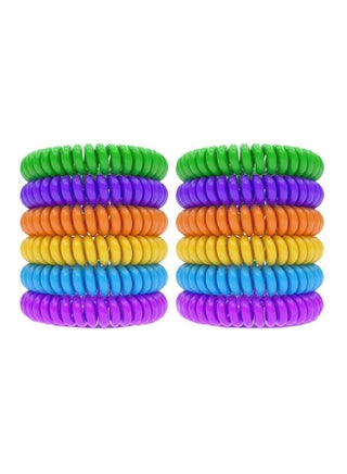 12-Piece Mosquito Repellent Wristbands Multicolour - v1597739853/N16105868A_1
