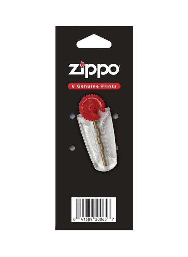 Zippo - Lighter Flint Card Red/Silver - Image 1