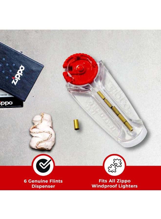Zippo - Lighter Flint Card Red/Silver - Image 1