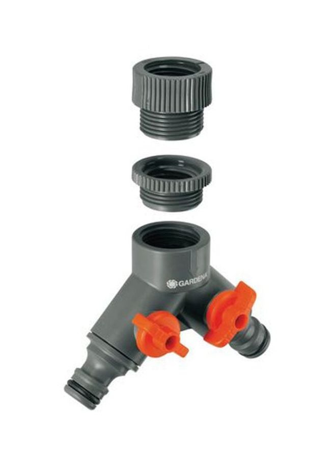 غاردينا موصل صنبور مزدوج رمادي/ برتقالي - Image 2