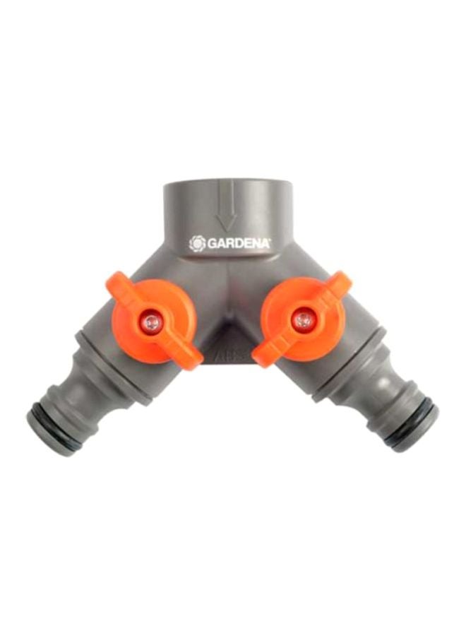 غاردينا موصل صنبور مزدوج رمادي/ برتقالي - Image 1