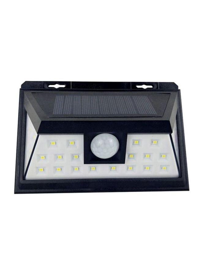 Angel city - 24 LED Solar Outdoor Wall Light Black/Silver/White - Image 1
