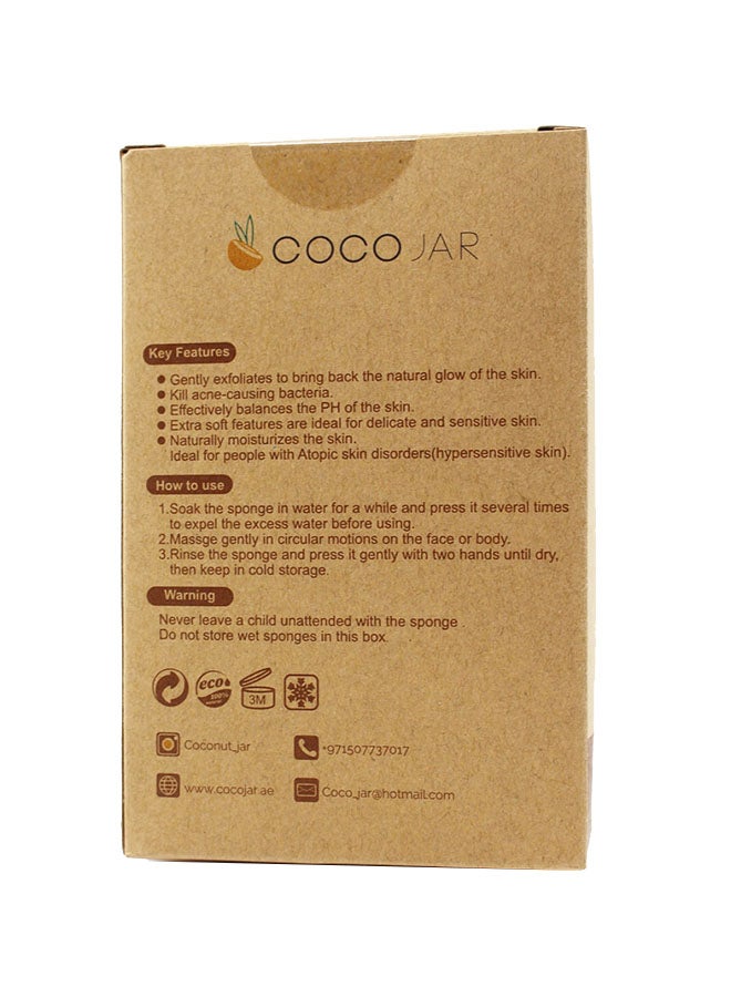 Coco Jar Konjac Cleansing Sponge Pink  - Image 2