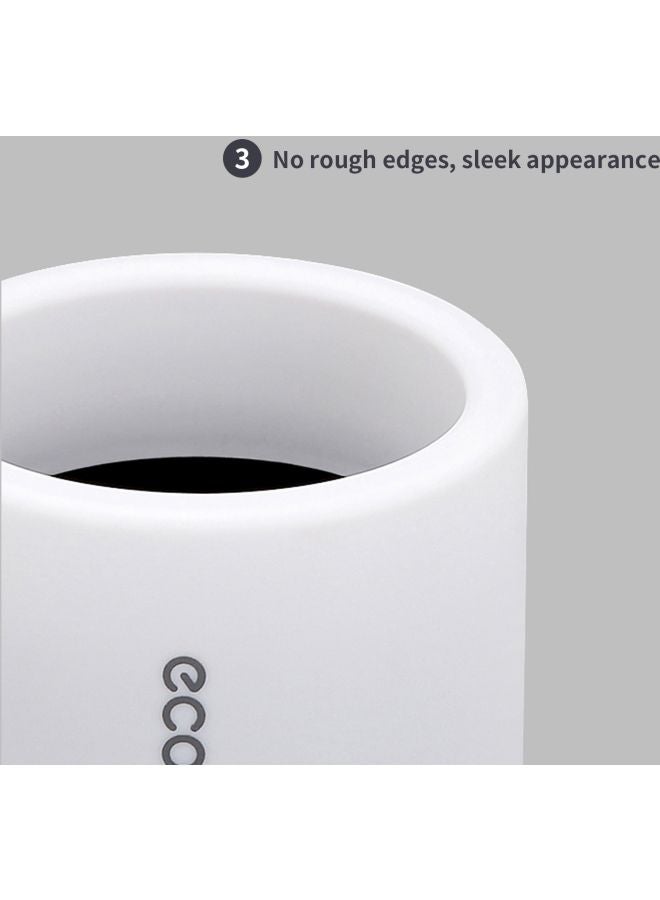 ecoco Hollow Drainage Toilet Brush and Holder Set White/Black 42x10x10cm - Image 5
