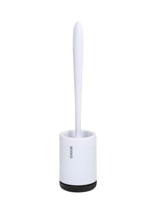 Hollow Drainage Toilet Brush and Holder Set White/Black 42x10x10cm - v1597745576/N39782044A_1