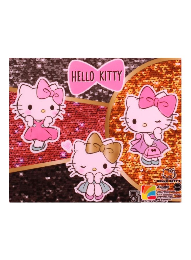 هالو كيتي طقم مكون من قطعتين من صندوق الغداء وزجاجة المياه مطبوع عليه صورة قطة، خفيف الوزن ومحمول، ومتين ومتين - Image 2