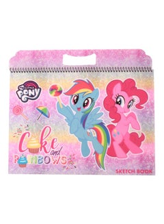 my little Pony Spiral Bound Sketchbook With Printed Cover Pink/Blue/Yellow 