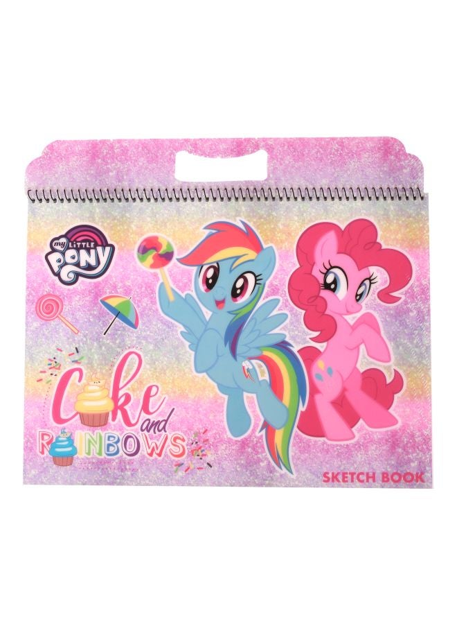 ماي ليتل بوني دفتر رسم بسلك حلزوني مزيّن بطبعة وردي/أزرق/أصفر