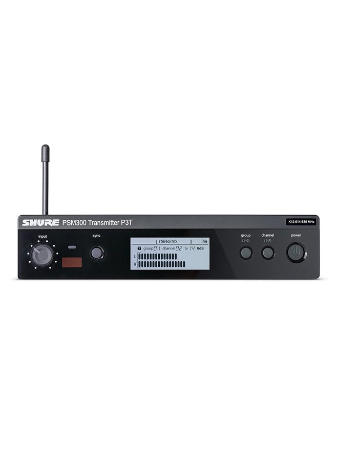 Shure - 3-Piece Wireless Transmitter Monitor System Set P3TUKR112GR-K3E Black - Image 1