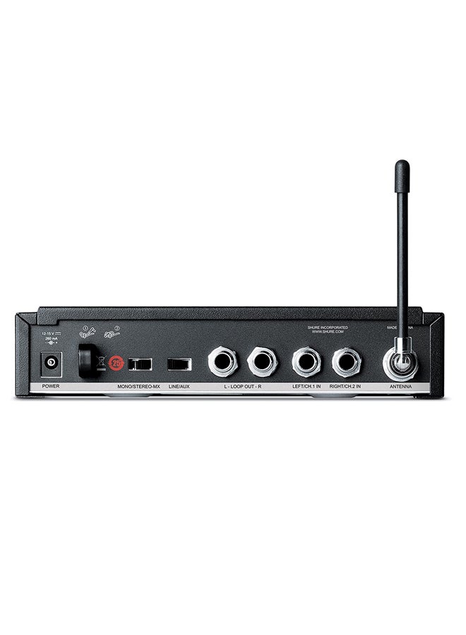 Shure - 3-Piece Wireless Transmitter Monitor System Set P3TUKR112GR-K3E Black - Image 1