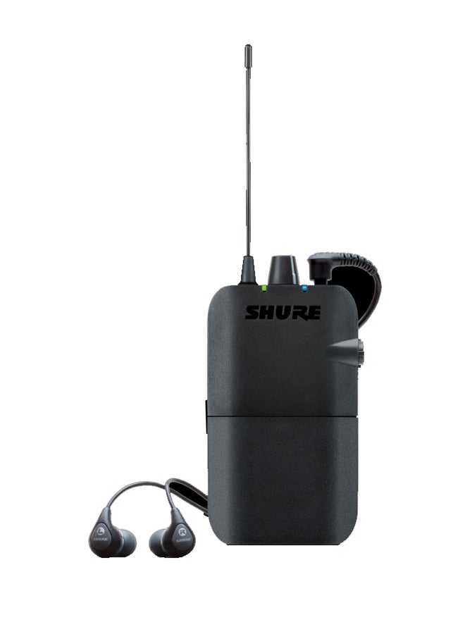 Shure - 3-Piece Wireless Transmitter Monitor System Set P3TUKR112GR-K3E Black - Image 1