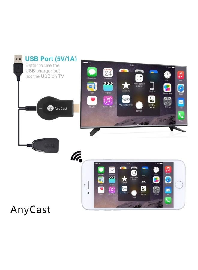 AnyCast - M2 Plus Wi-Fi Display Dongle Black - Image 1