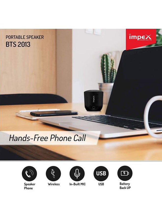 Impex - Rechargeable Multimedia Bluetooth Speaker Black - Image 1