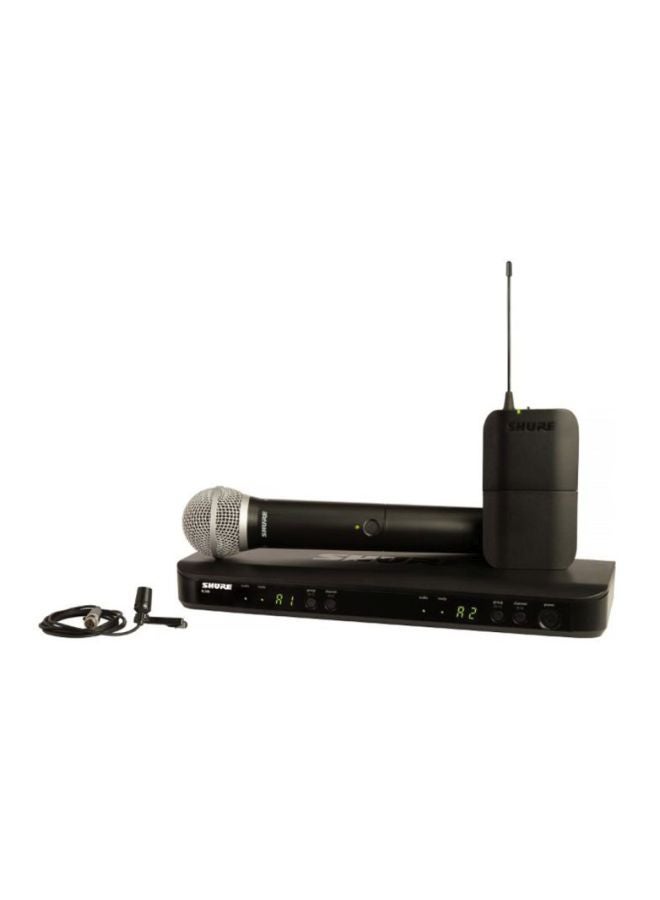 Shure Dual Channel Combo Wireless System BLX1288/CVL Black  - Image 1