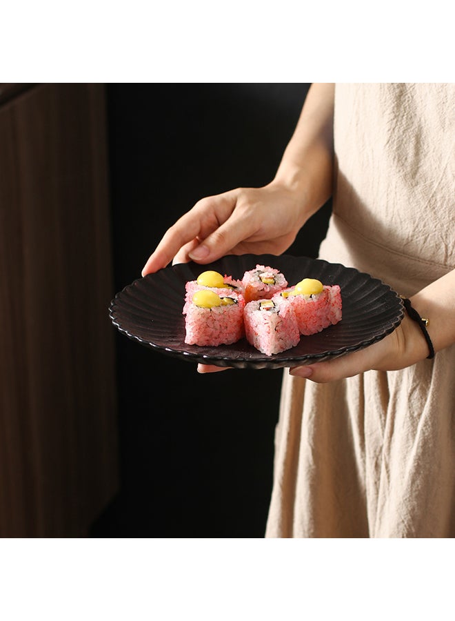 شور طبق من السيراميك بحوافٍ مزخرفة مقاس 8 بوصة أسود - Image 5