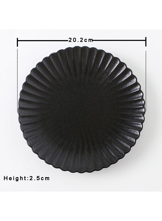 شور طبق من السيراميك بحوافٍ مزخرفة مقاس 8 بوصة أسود - Image 4